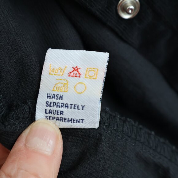 Black Corduroy Ladies Shirt - Size L - Snaps - Picture 12 of 12